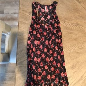 Free People Floral Racerback Tank Top size medium
